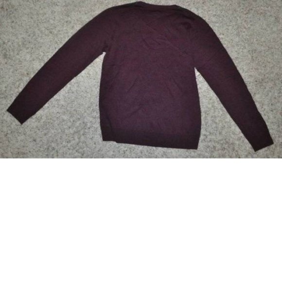 Mens Wool Blend Sweater Apt 9 Brick Red Small Merino V-Neck Long Sleeves - Picture 4 of 4